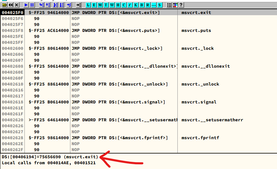 Address of exit(): 75656690